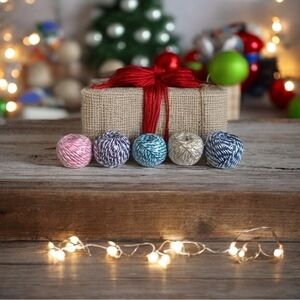 5x NWT Duo Colored Jute Rope Twine String Twine Rope Crafts Gift Wrapping Accent
